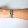 Bracelet multitours Tie & Dye bleu/orange