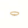 bague femme plaqué or 18 carats 2 anneaux fins tressés