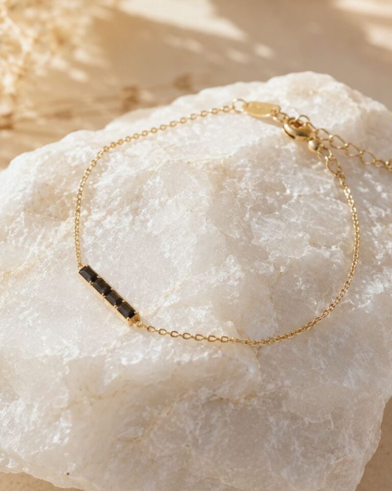 bracelet honoré oxyde de zirconium noir