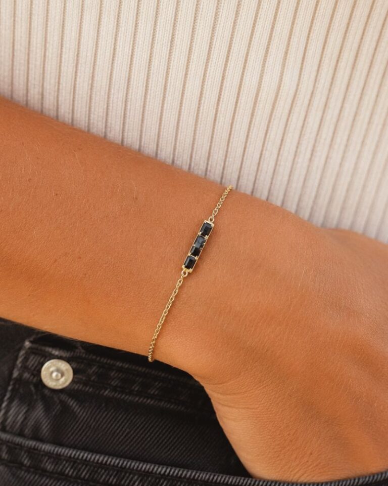 bracelet honoré oxyde de zirconium noir