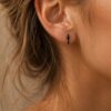 puces d'oreilles honoré noir puces d'oreilles honoré zirconium noir bohm paris