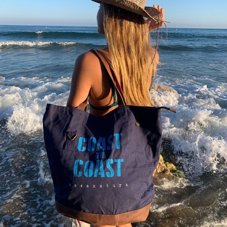 sac de plage en toile recyclée impirmé coast to coast sac de plage en toile recyclée impirmé coast to coast