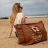 sac de plage sel de mer XL marron pecan