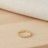 bague fine pour femme en plaqué or 18 carats maillage boule