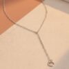 collier pour femme argent 925 rhodié forme cravate