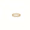 bague fine pour femme en plaqué or 18 carats maillage boule