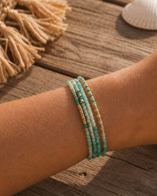 bracelet multitours amazonite