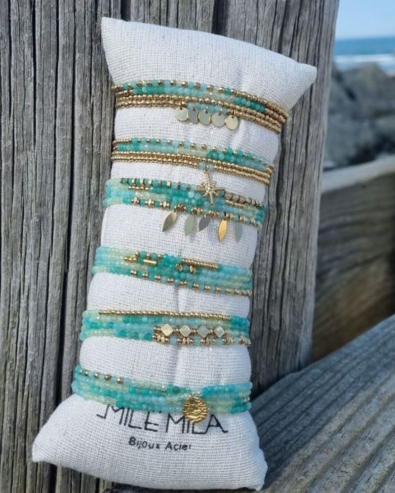 bracelet multitours amazonite mile mila