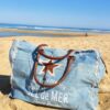 sac de plage toile denim xl