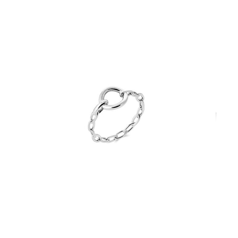 bague pour femme maille et cercle argent 925 rhodié
