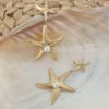 boucles d'oreilles tendance coquillage étoile de mer et nacre mile mila