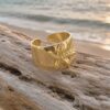 bague étoile de mer dorée