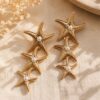 boucles d'oreilles trio étoiles de mer boucles d'oreilles trio étoiles de mer mile mila