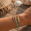 bracelet multitours amazonite & pétales bracelet multitours amazonite & pétales