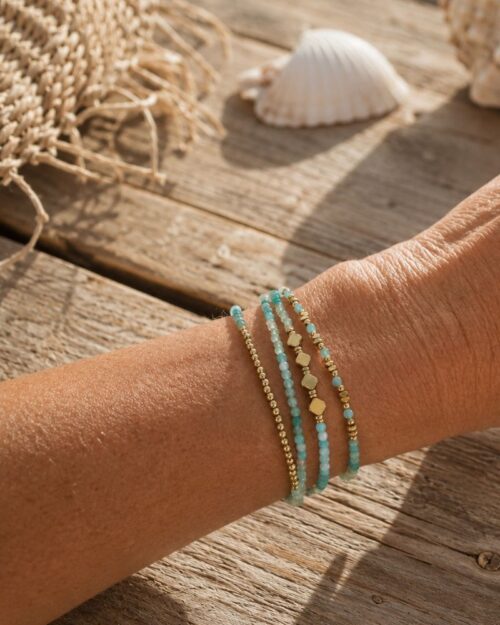 bracelet multitours amazonite