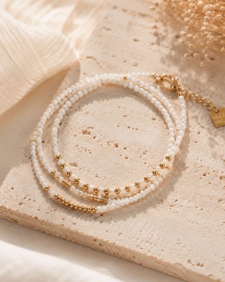 bracelet multirang nacre & perles bracelet multirang nacre & perles mile mila