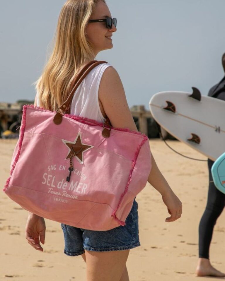 Sac de plage rose Sel de Mer Zosha