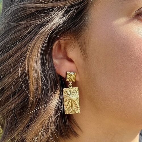 boucles d'oreilles pendantes motif constellation bijou mile mila