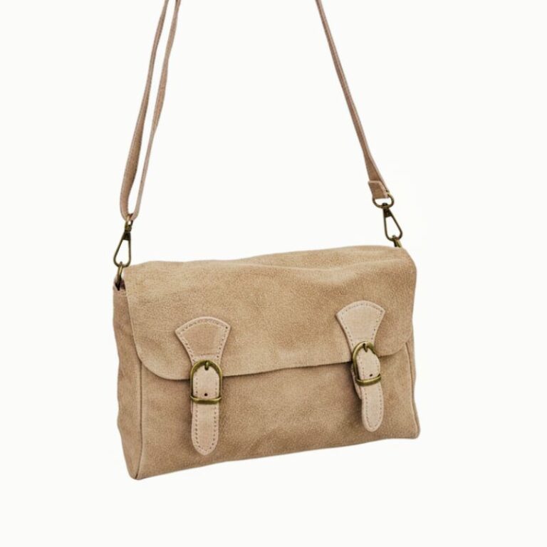 Sac Bandoulière double boucle Beige