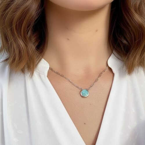 Collier Argent Amazonite Collier Argent Amazonite