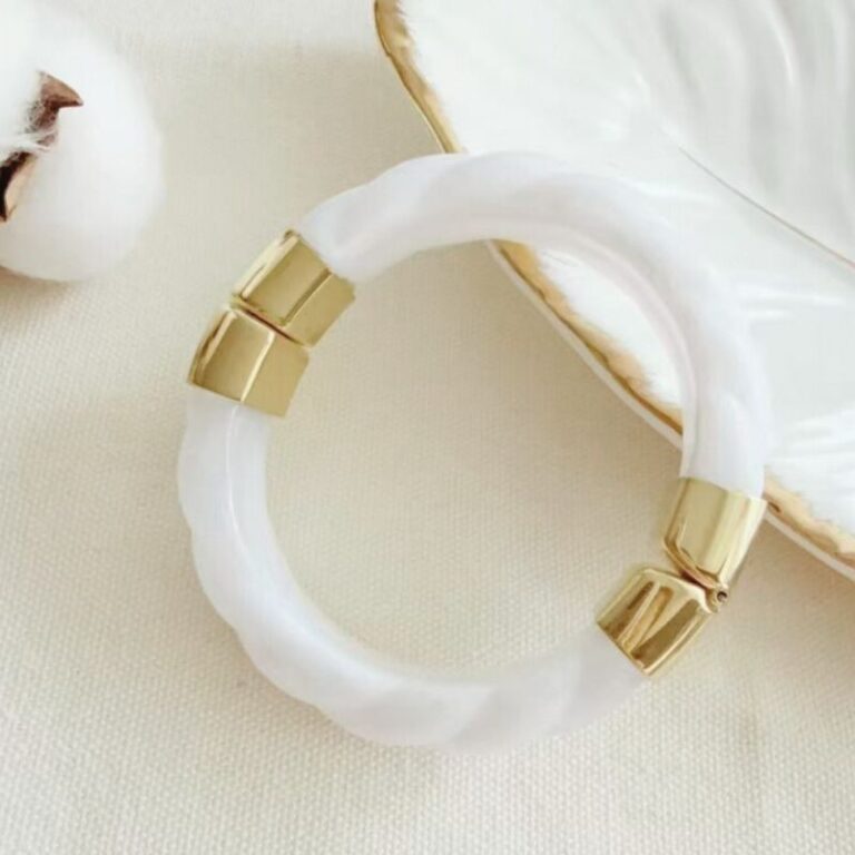 Bracelet jonc résine fermoir aimanté