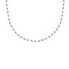 collier ras de cou pour femme en plaqué or 18 carats et perles en émail rouge