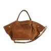 sac en daim forme trapèze couleur camel