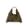 mini sac demi lune daim taupe
