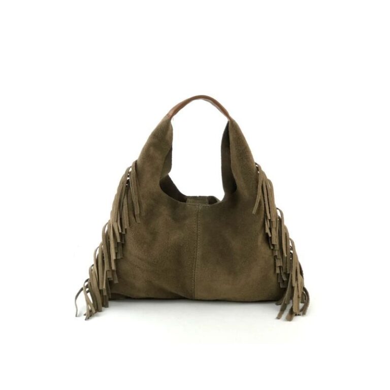 mini sac demi lune daim taupe