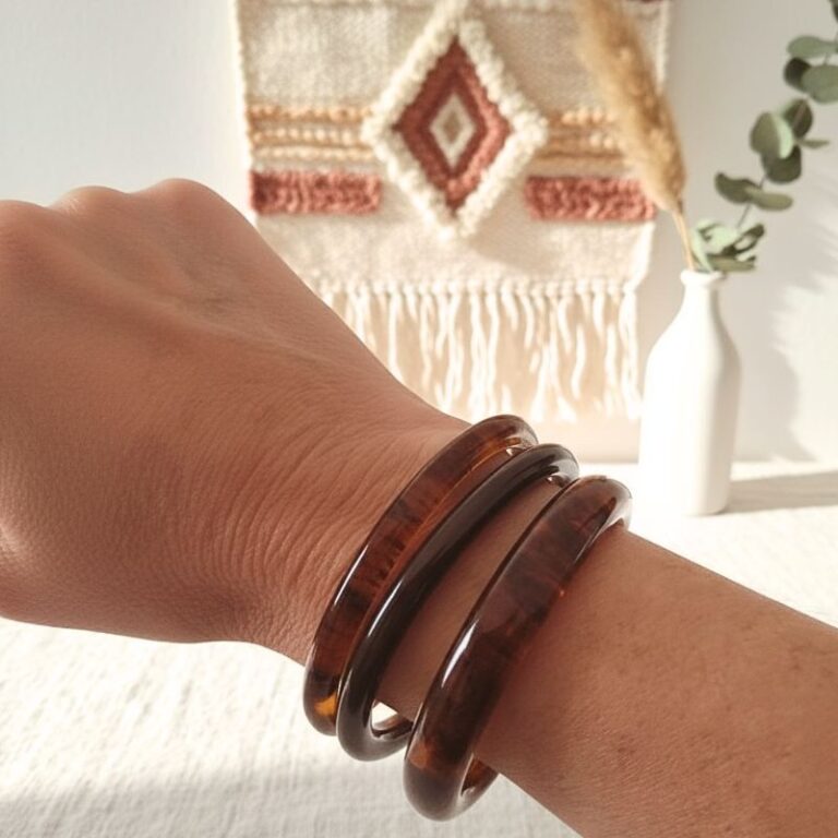 trio de bracelet résine ambré mile mila bijoux