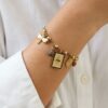Bracelet breloques œil couleur marron mile mila bijoux Bracelet breloques œil couleur marron mile mila bijoux