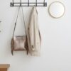 sac en cuir irisé couleur bronze avec franges latérales