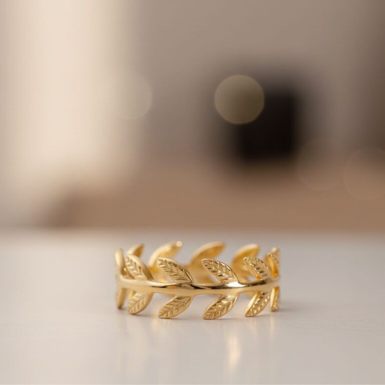 bague plaqué or 18 carats motif épi bijou intemporel et chic