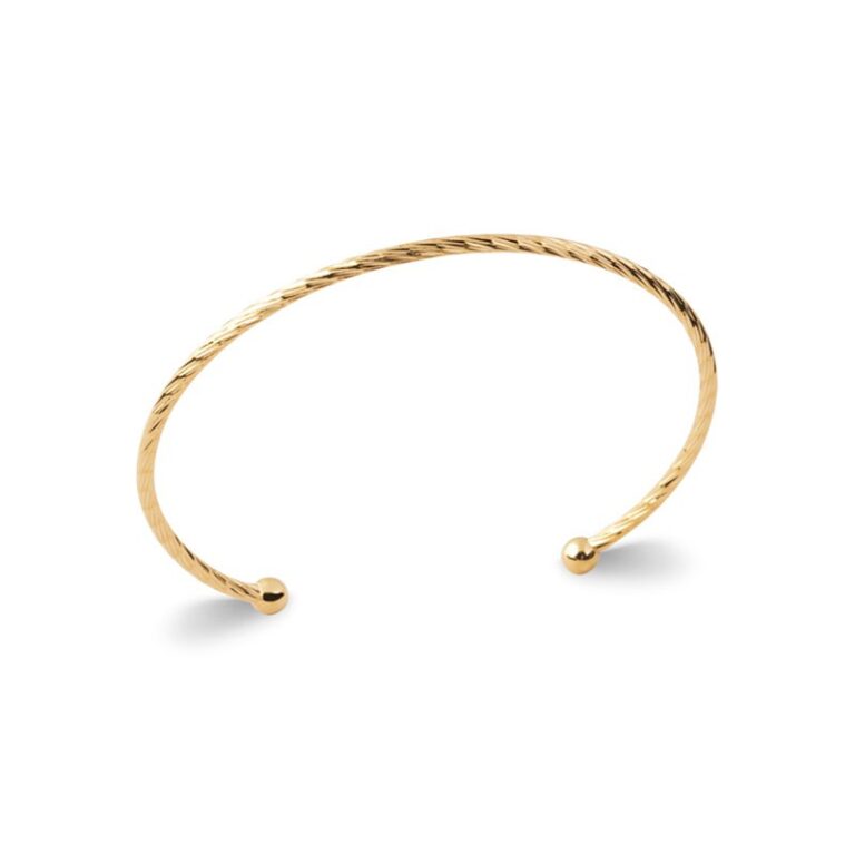 Jonc torsadé plaqué or