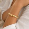 bracelet jonc épais torsadé bracelet jonc épais torsadé mile mila