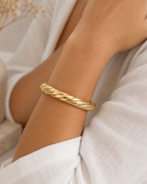 bracelet jonc épais torsadé mile mila