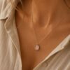 collier lloyd pendentif rhodonite