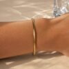 jonc plaqué or 18 k torsadé