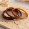 trio de bracelets résine ambré