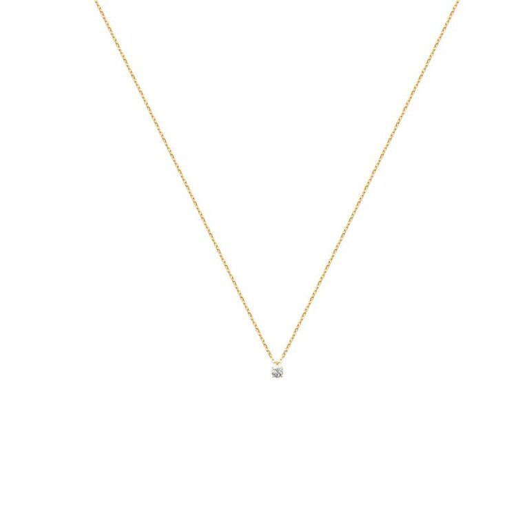 collier pour femme en plaqué or 18 carats pendentif délicat en oxyde de zirconium bijou intemporel