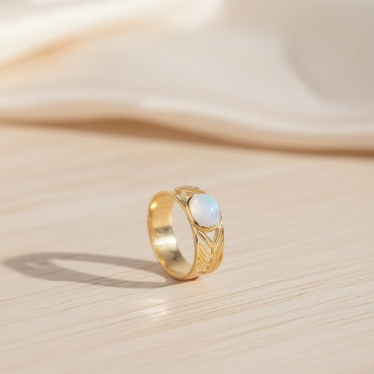 Bague plaqué or nacre