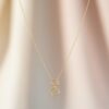 collier plaqué or pour femme pendentif double anneau