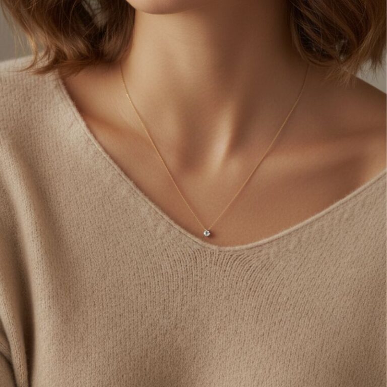 collier pour femme en plaqué or 18 carats pendentif délicat en oxyde de zirconium bijou intemporel