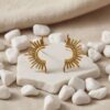 Boucles d'oreilles demi soleil