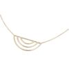 Collier plaqué or multi demi-cercles