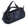 sac en cuir lacets couleur noir