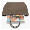 cabas daim format A4 couleur taupe