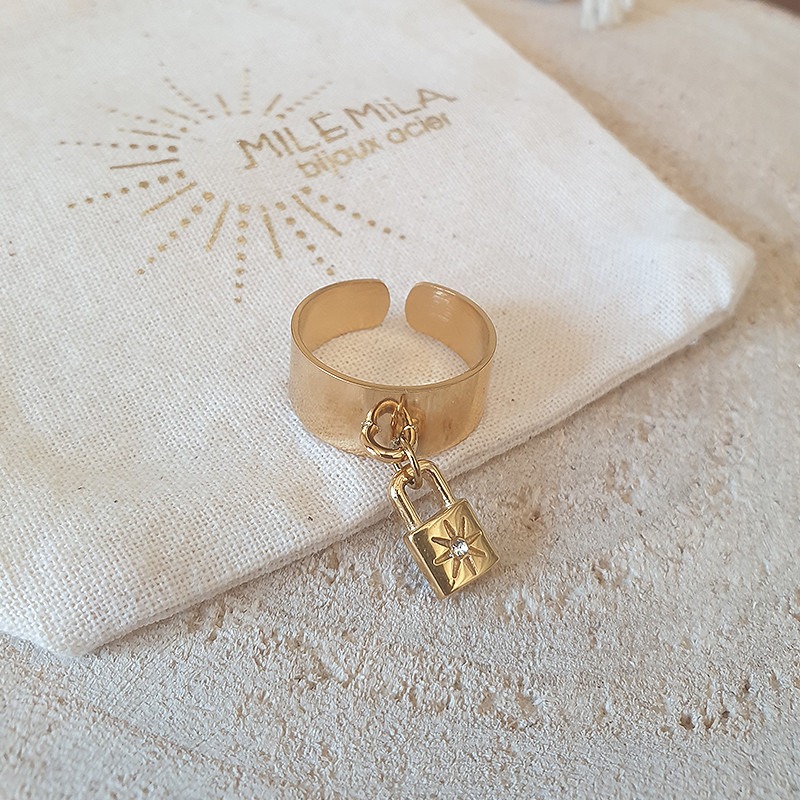 Bague breloque Cadenas