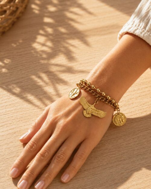 bracelet double rang aigle bijou mile mila
