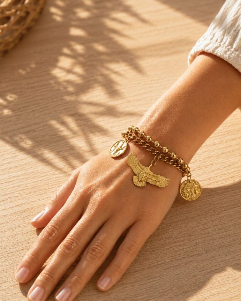 bracelet double rang aigle bijou mile mila